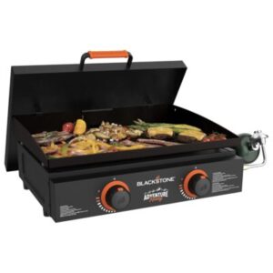 Blackstone Adventure Ready 2-Burner 22″ Propane Griddle with Hard Cover in Black